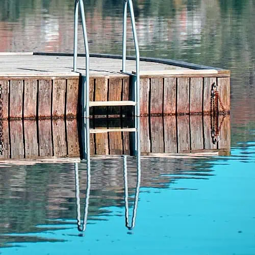 a dock that a muck blower can be attached to for easier use