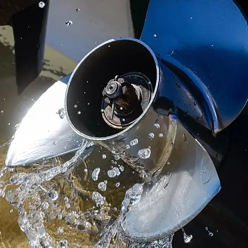 A lake muck blower with a large motor helps improve distance and spread